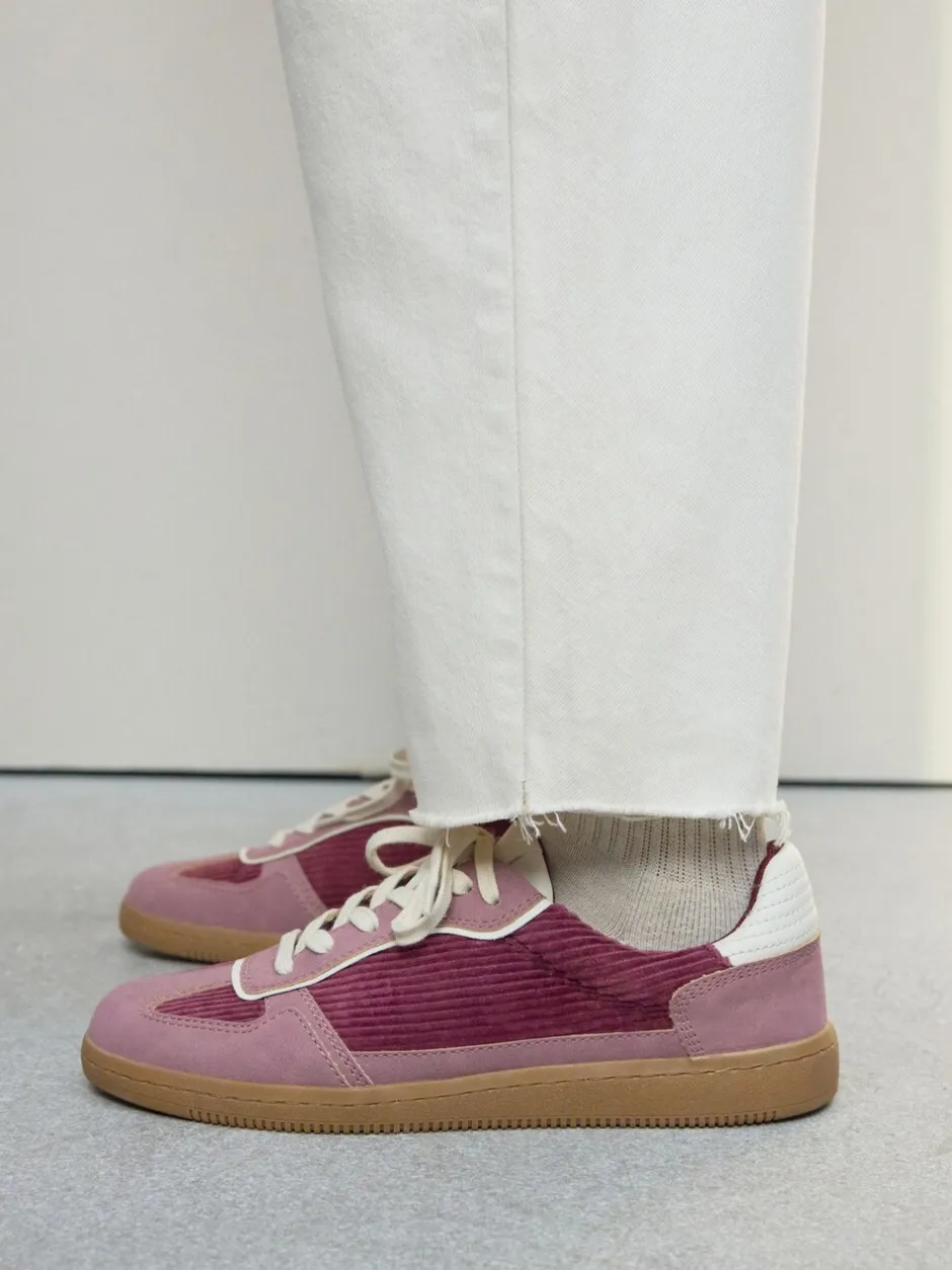 Sneakers*Next Roze corduroy - Forever Comfort® vetersneakers