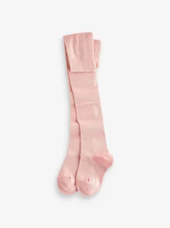 Sokken En Panty's|Sokken En Panty's*Next - Set van 3 katoenrijke tights Roze crème en donkergrijs