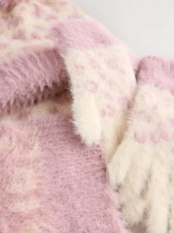Mutsen, Handschoenen En Sjaals*Next - Set van muts, handschoenen en sjaal (3-16jr) Roze dierenprint