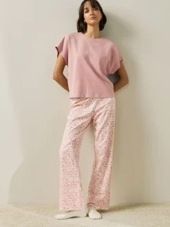 Pyjama's|Alle Nacht- En Loungekleding|Next - Short Sleeve Pyjamas 2 Pack Roze en blauw gebloemd