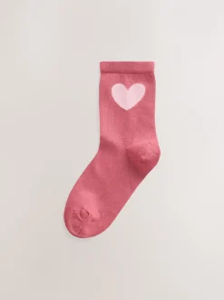 Sokken En Panty's|Sokken En Panty's*Next Roze en rood - 3 paar katoenrijke enkelsokken