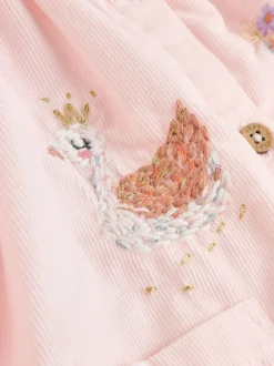 Jurken|Next Roze feeënmuis - Baby geweven jurk met kraag en maillot (0mnd-2jr)