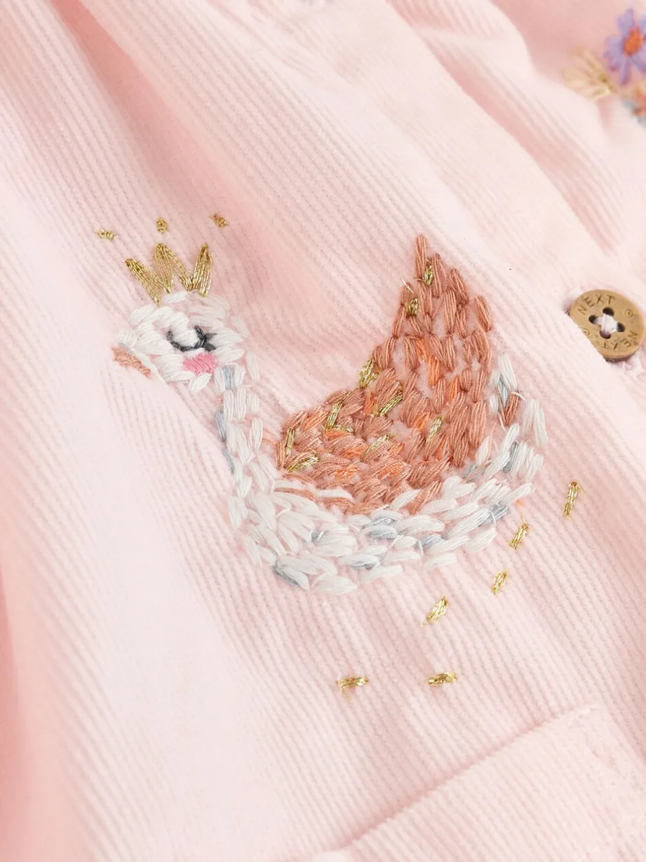 Jurken|Next Roze feeënmuis - Baby geweven jurk met kraag en maillot (0mnd-2jr)