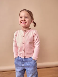 Gebreide Kleding|Next Roze gemêleerd - Vest (3 mnd-10 jr)