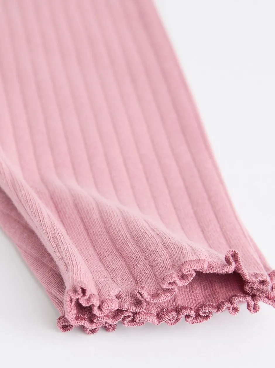 Multipacks|Broeken En Leggings|Next Roze geribbeld - Verpakking van 4 babyleggings (0 mnd -2 jr)