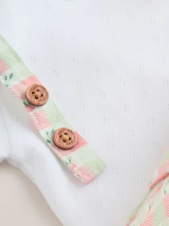 Rompertjes En Tuinbroeken|Tuinbroeken*Next Roze geruit - Baby Dungarees and Bodysuits Set 2 Piece (0mths-2yrs)