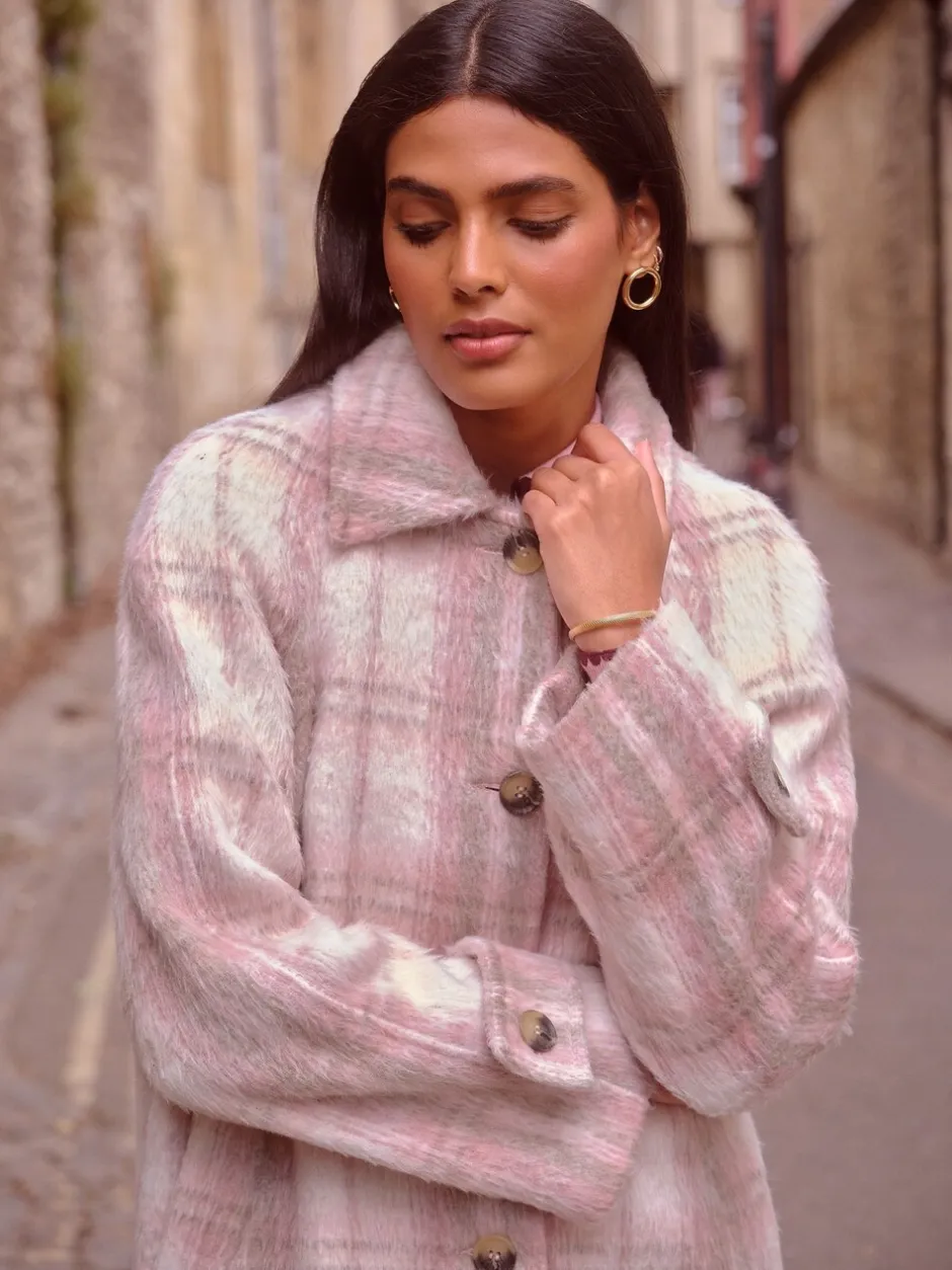 Jassen En Jacks*Love & Roses - mantel Roze geruit