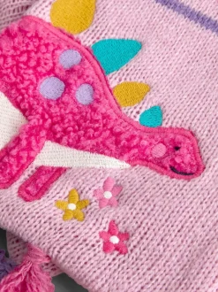 Mutsjes En Antikrabwantjes|Mutsen, Handschoenen En Sjaals*Jojo Maman Bébé - Scarf Roze met dinoprint