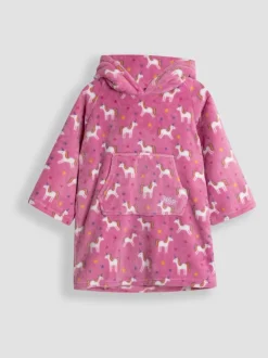 Kamerjassen|Jojo Maman Bébé - Cosy Hooded Blanket Roze met eenhoornprint