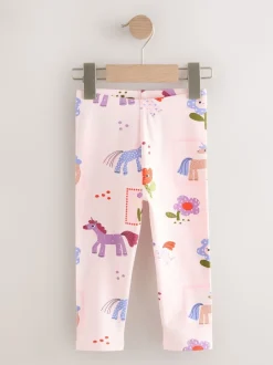 Broeken En Leggings*Next - Verpakking van 3 leggings (3 mnd-7 jr) Roze met eenhoornprint