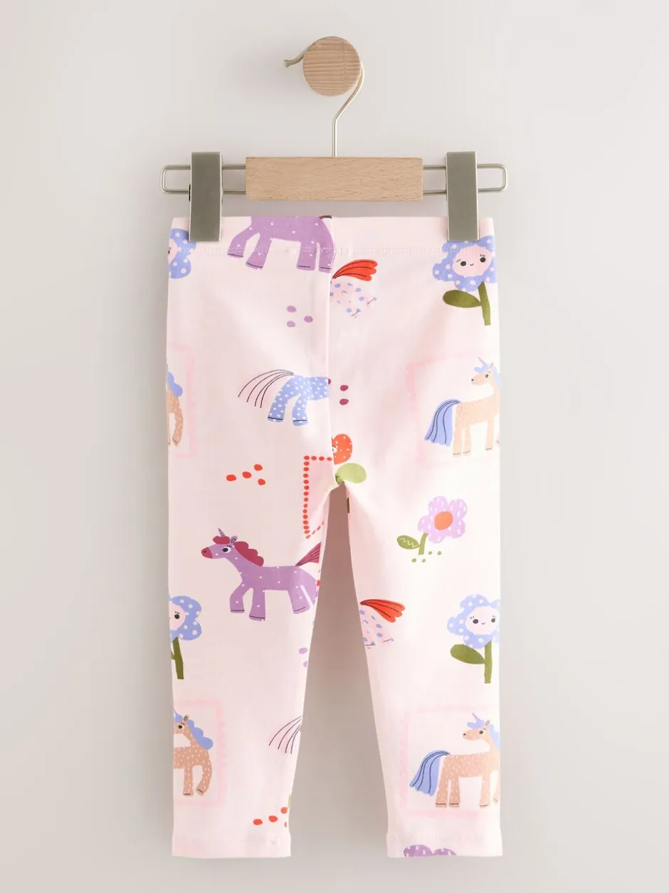 Broeken En Leggings*Next - Verpakking van 3 leggings (3 mnd-7 jr) Roze met eenhoornprint