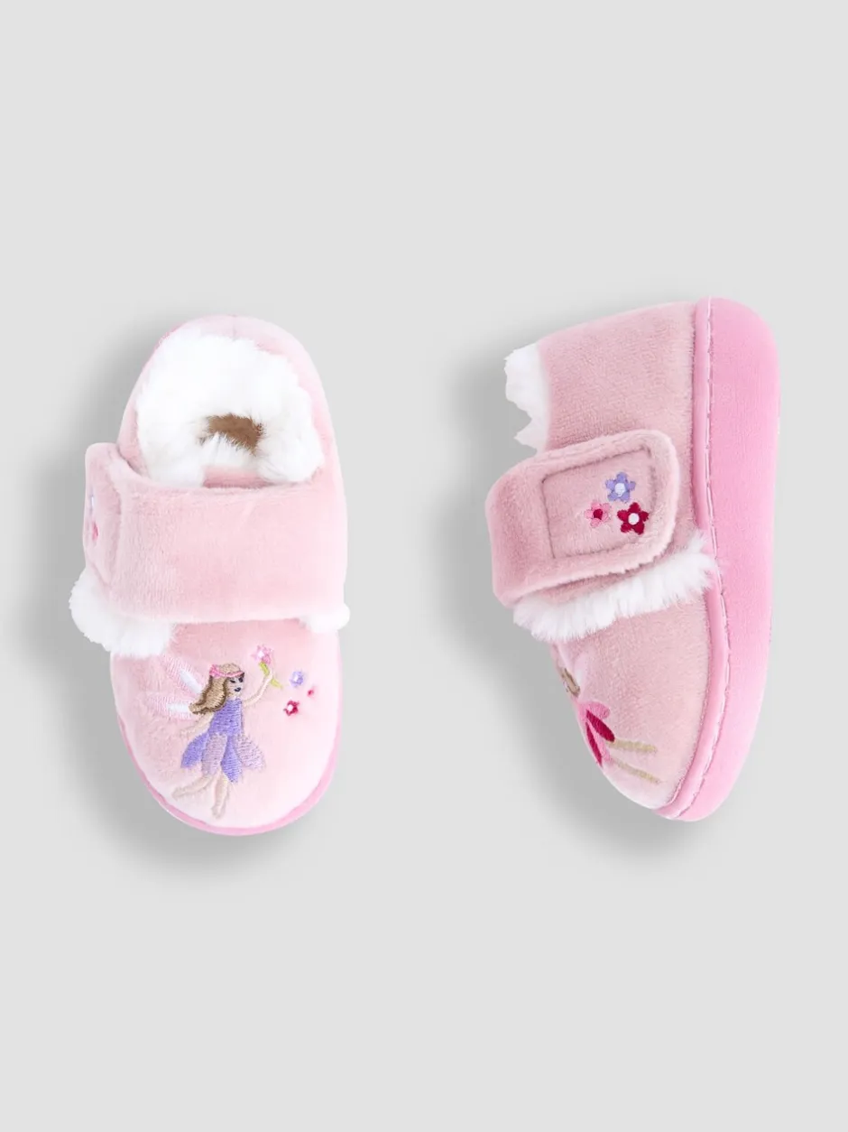 Pantoffels|Jojo Maman Bébé - - Pantoffelschoenen met eenhoorn Roze met elfjes