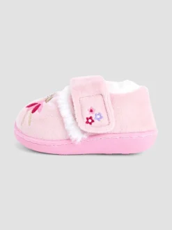 Pantoffels|Jojo Maman Bébé - - Pantoffelschoenen met eenhoorn Roze met elfjes