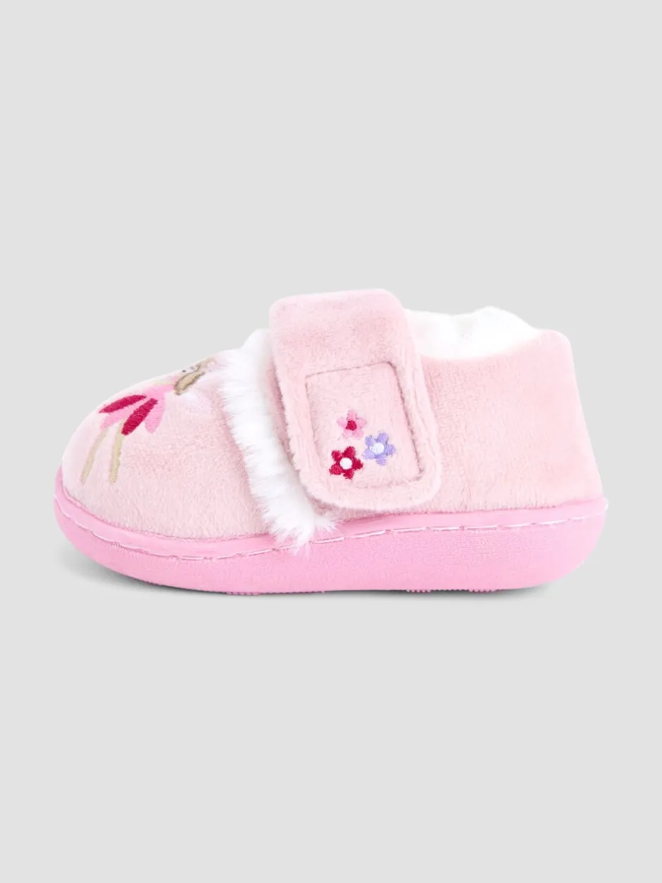 Pantoffels|Jojo Maman Bébé - - Pantoffelschoenen met eenhoorn Roze met elfjes