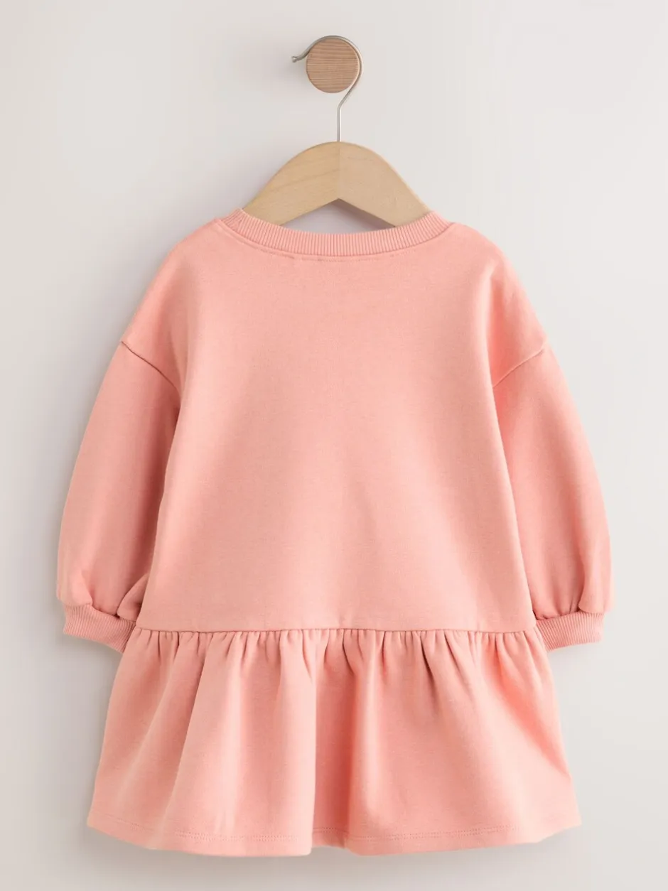 Gelegenheidskleding|Jurken*Next Roze met elfjes - Sweaterjurk met verlaagde taille (3mnd-7jr)