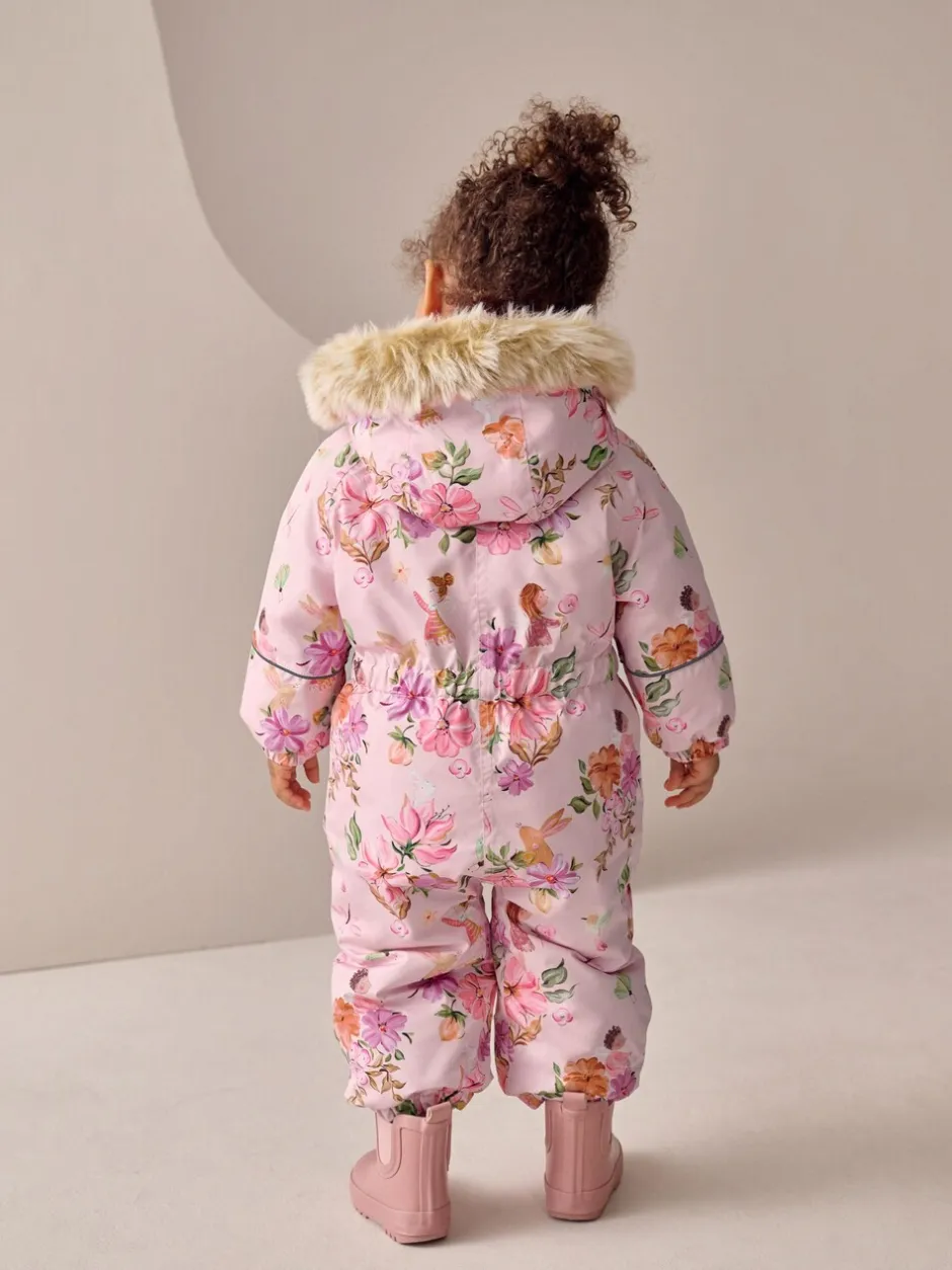 Jassen, Jacks En Kinderwagenpakjes|Jassen En Jacks*Next - Waterdicht sneeuwpak met print (3mnd-7jr) Roze met elfjes