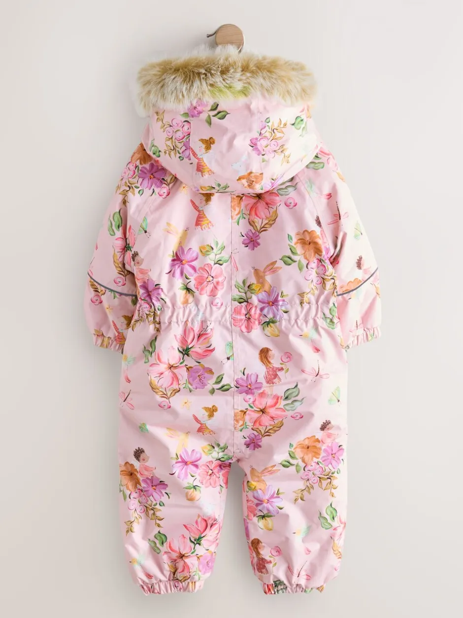 Jassen, Jacks En Kinderwagenpakjes|Jassen En Jacks*Next - Waterdicht sneeuwpak met print (3mnd-7jr) Roze met elfjes