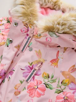 Jassen, Jacks En Kinderwagenpakjes|Jassen En Jacks*Next - Waterdicht sneeuwpak met print (3mnd-7jr) Roze met elfjes