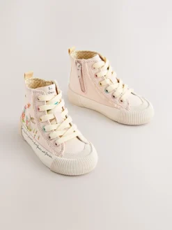 Sneakers|Next - Hoge sneakers Roze met figuurtjes