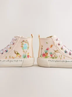 Sneakers|Next - Hoge sneakers Roze met figuurtjes