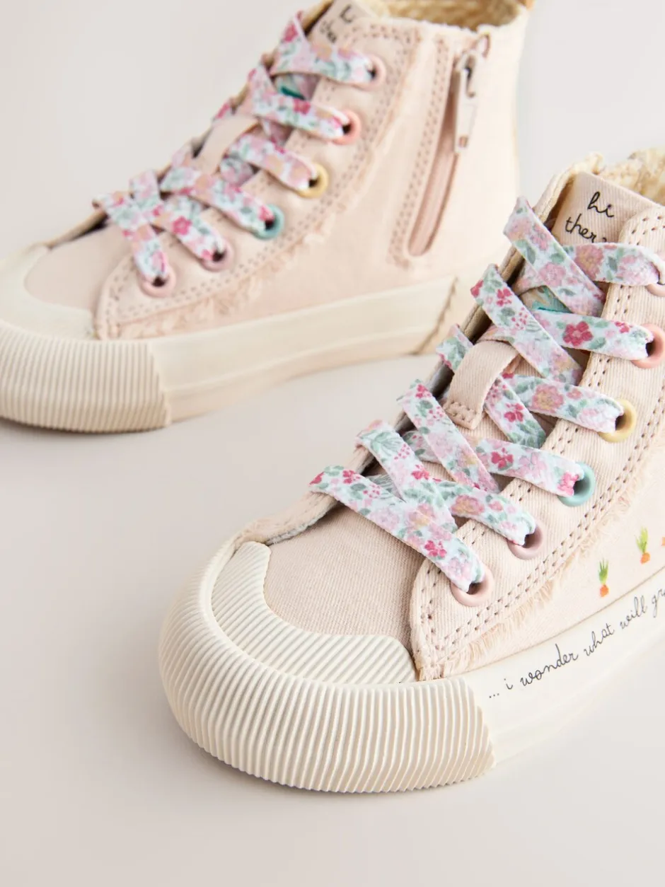Sneakers|Next - Hoge sneakers Roze met figuurtjes