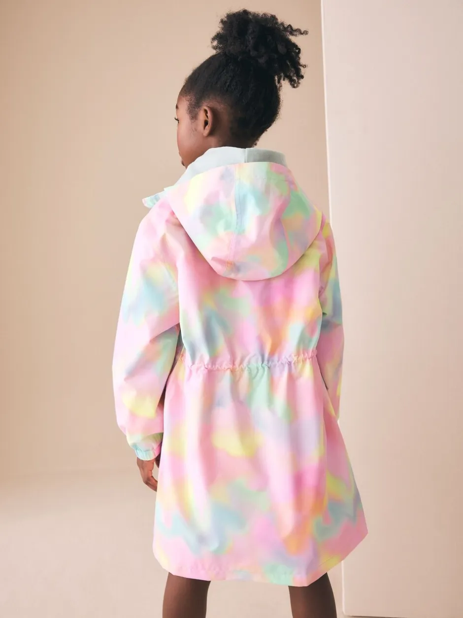 Jassen En Jacks*Next Roze met gemarmerde print - Waterproof Printed Cagoule (3-16yrs)
