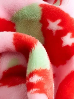Badjassen|Eleanor Bowmer - Leopard Print Fleece Robe Roze met groen