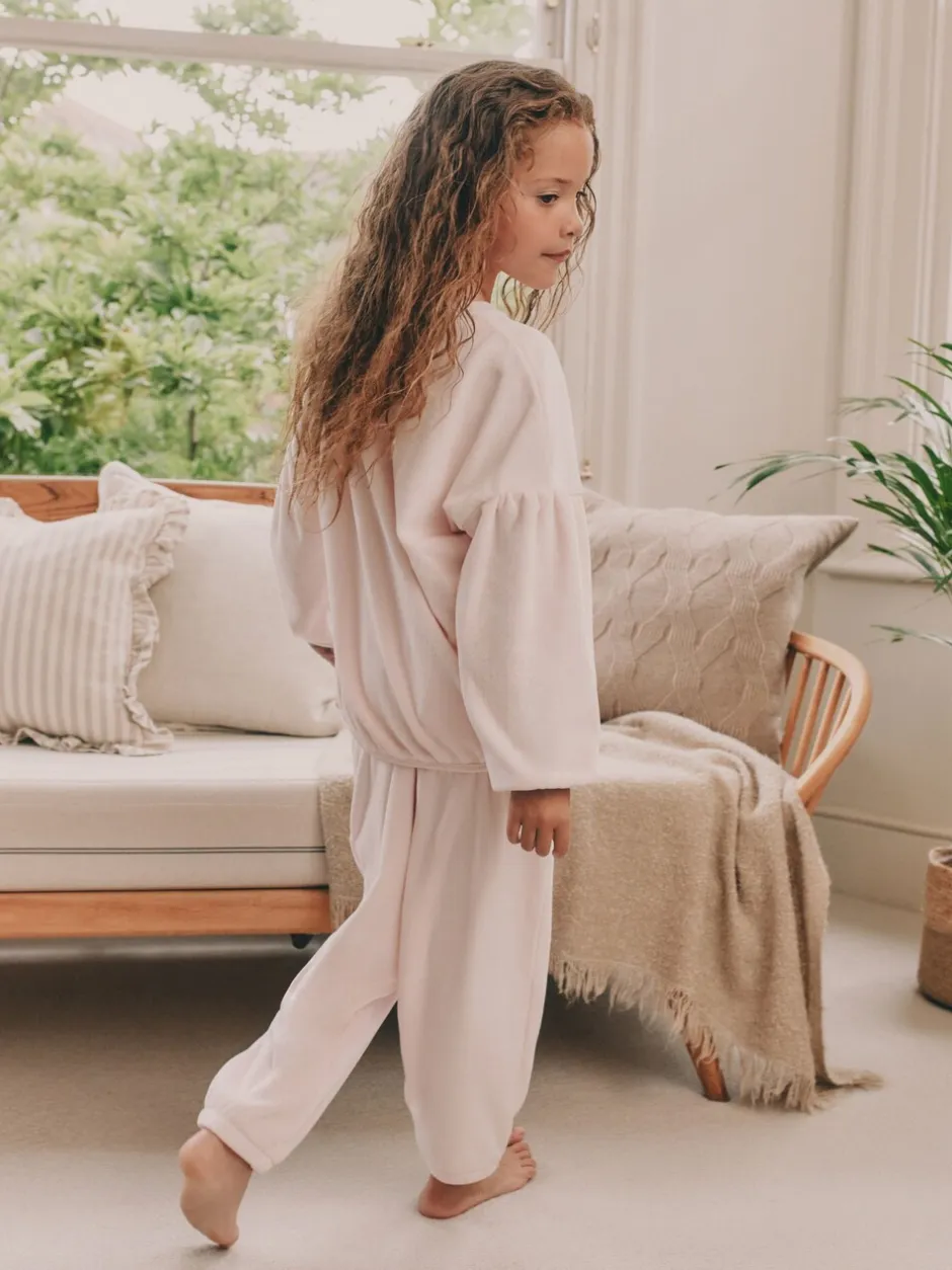 Nachtkleding En Pyjama's|Pyjama's*Next Roze met hart van lovertjes - Behaaglijke fleece pyjama (9 mnd-16 jr)