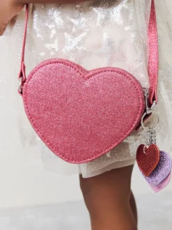 Tassen*Next Roze met hartjesprint - Cross Body Nolvetly Heart Party Bag