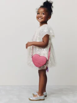 Tassen*Next Roze met hartjesprint - Cross Body Nolvetly Heart Party Bag