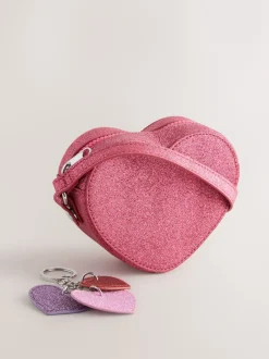 Tassen*Next Roze met hartjesprint - Cross Body Nolvetly Heart Party Bag