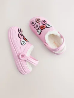 Pantoffels*Next - Pantoffelklompen Roze met hartjesprint