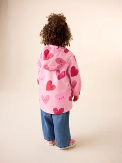 Jassen En Jacks*Next Roze met hartjesprint - Regenbestendig jack met print (3mnd-7jr)