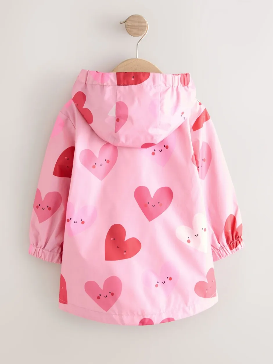 Jassen En Jacks*Next Roze met hartjesprint - Regenbestendig jack met print (3mnd-7jr)