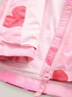 Jassen En Jacks*Next Roze met hartjesprint - Regenbestendig jack met print (3mnd-7jr)