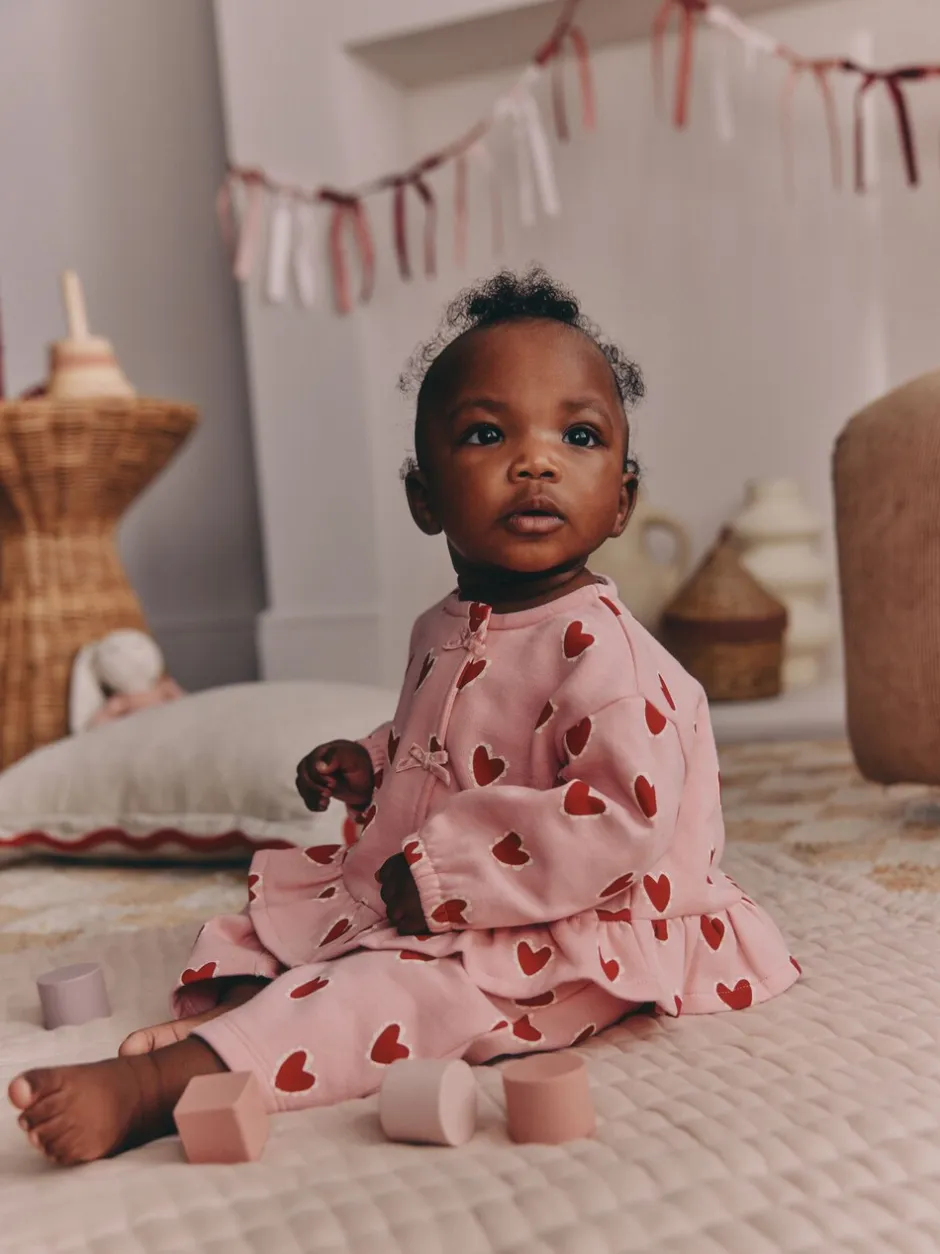 Tops|Sets En Combisets|Next Roze met hartjesprint - Top & Leggings Set 2 Piece (0mths-2yrs)