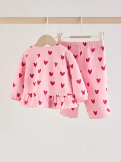 Tops|Sets En Combisets|Next Roze met hartjesprint - Top & Leggings Set 2 Piece (0mths-2yrs)