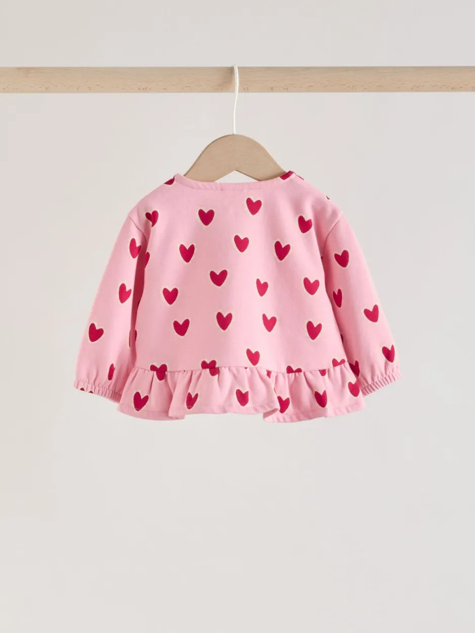 Tops|Sets En Combisets|Next Roze met hartjesprint - Top & Leggings Set 2 Piece (0mths-2yrs)