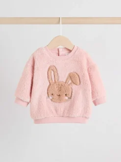 Sets En Combisets|Truien En Breisels|Next - 2 -delige Set van Fleece Tops en Leggings voor Baby''s (0mnd-2jr) Roze met konijnen
