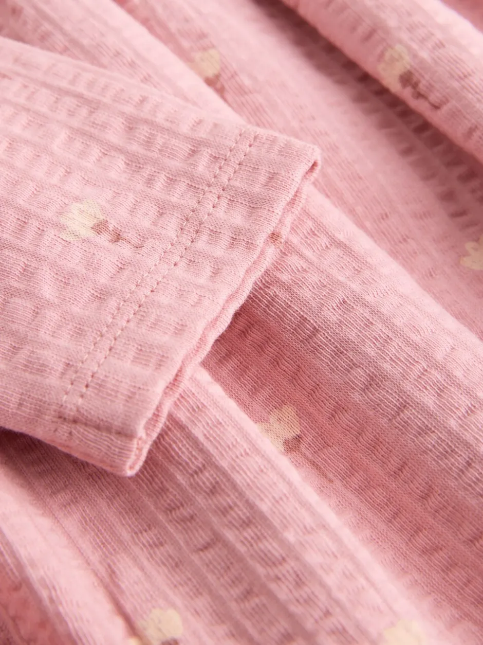 Jurken|Jurken|Next Roze met konijnen - Jurk met lange mouwen en versiering (3mnd -7jr)