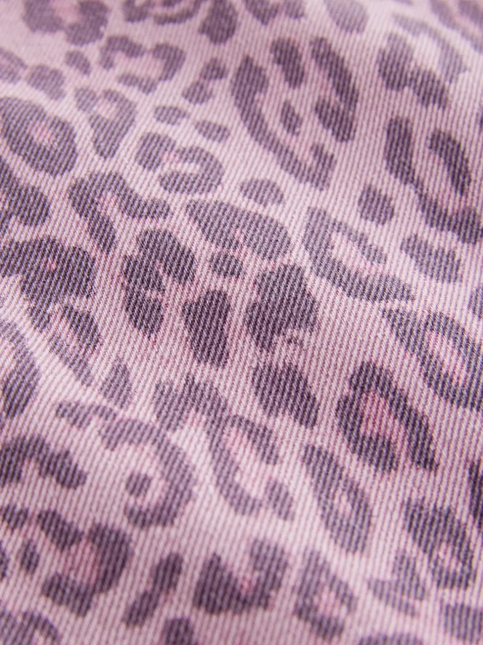 Jeans*Next - Jeans met wijde pijpen (3-16 jr) Roze met luipaardprint