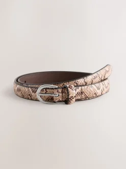 Ceintuurs|Next Roze met slangenprint - Smalle PU-riem