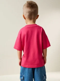 T-Shirts|Tops|Next Roze met smiley - Short Sleeve Small Graphic T-Shirt (3mths-7yrs)