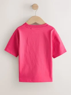 T-Shirts|Tops|Next Roze met smiley - Short Sleeve Small Graphic T-Shirt (3mths-7yrs)