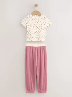 Nachtkleding En Pyjama's|Pyjama's|Next - Verpakking van 3 pyjama's met joggingbroek (3-16 jr) Roze met vrolijke bloemenprint