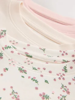 Nachtkleding En Pyjama's|Pyjama's|Next - Verpakking van 3 pyjama's met joggingbroek (3-16 jr) Roze met vrolijke bloemenprint
