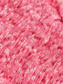 Overhemden En Blouses|Next - Gesmokte blouse (3-16jr) Roze met vrolijke print