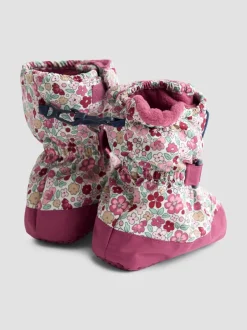 Boots|Jojo Maman Bébé - laarsjes met fleecevoering Roze met vrolijke print
