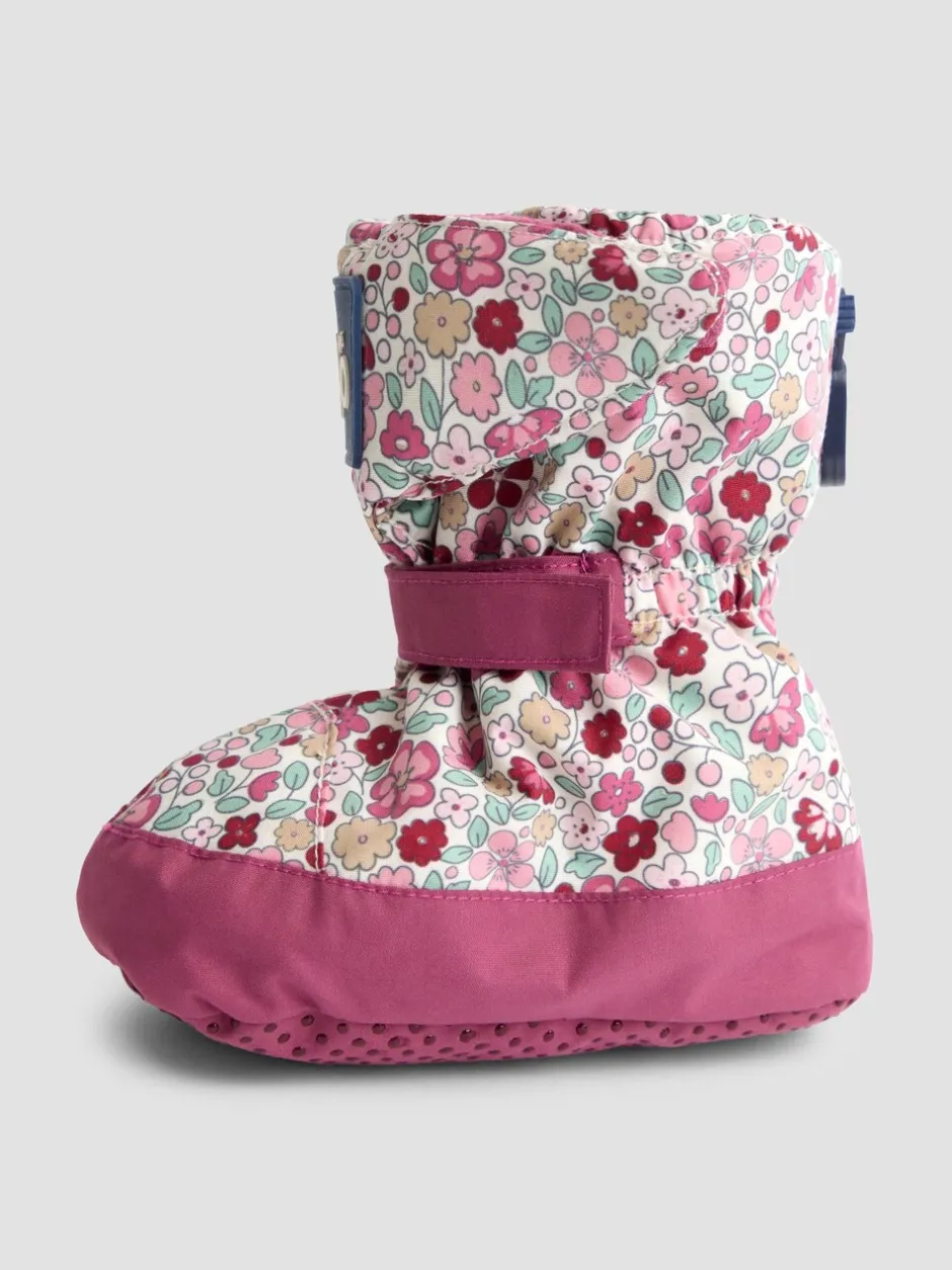 Boots|Jojo Maman Bébé - laarsjes met fleecevoering Roze met vrolijke print