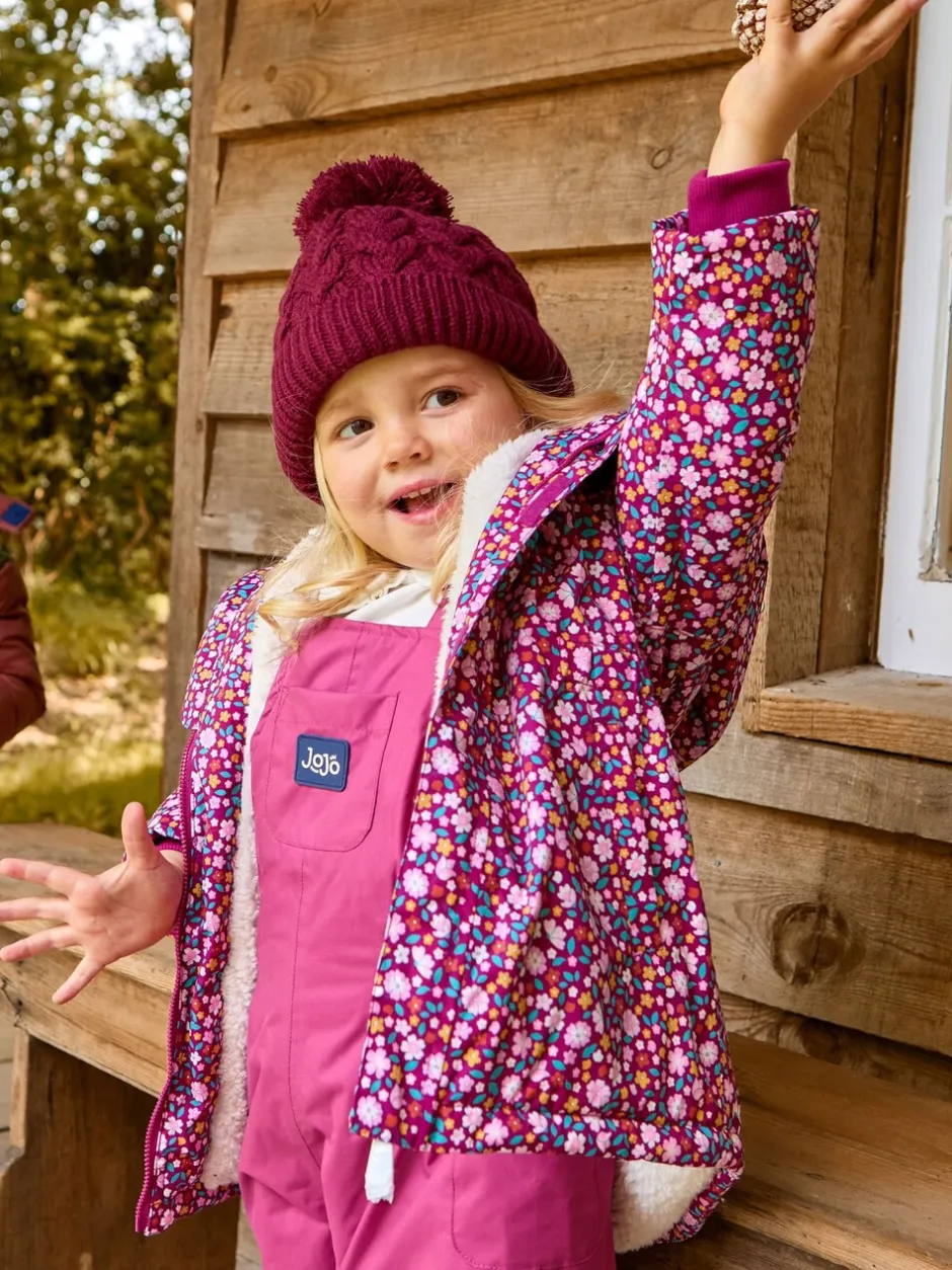 Jassen, Jacks En Kinderwagenpakjes|Jassen En Jacks|Jojo Maman Bébé - Lined Parka Roze met vrolijke print
